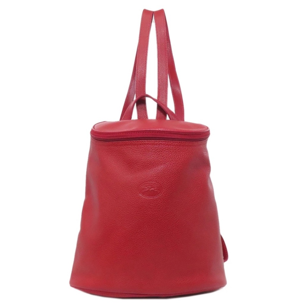 Longchamp Red Leather Mini Backpack